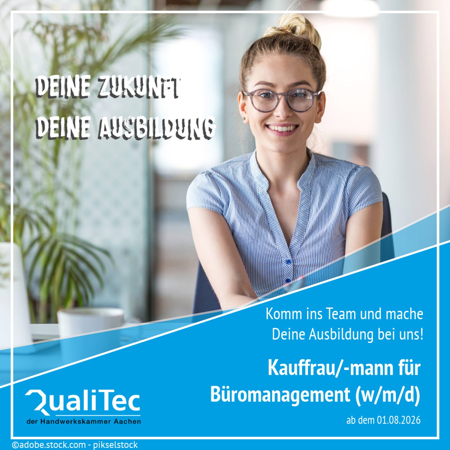 Bewerbung für einen Ausbildungsplatz zur Kauffrau/-mann für Büromanagement (w/m/d) 