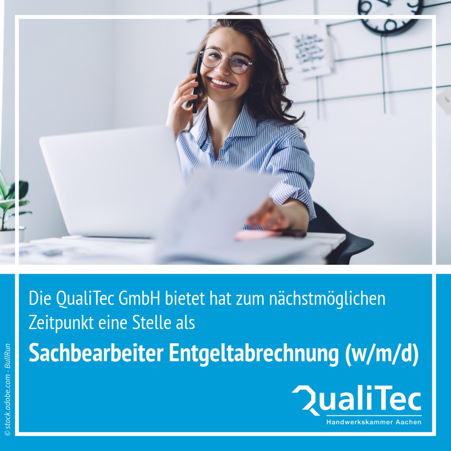 Die QualiTec GmbH hat zum nächstmöglichen Zeitpunkt folgende Stelle zu besetzen: Sachbearbeiter Entgeltabrechnung (w/m/d)